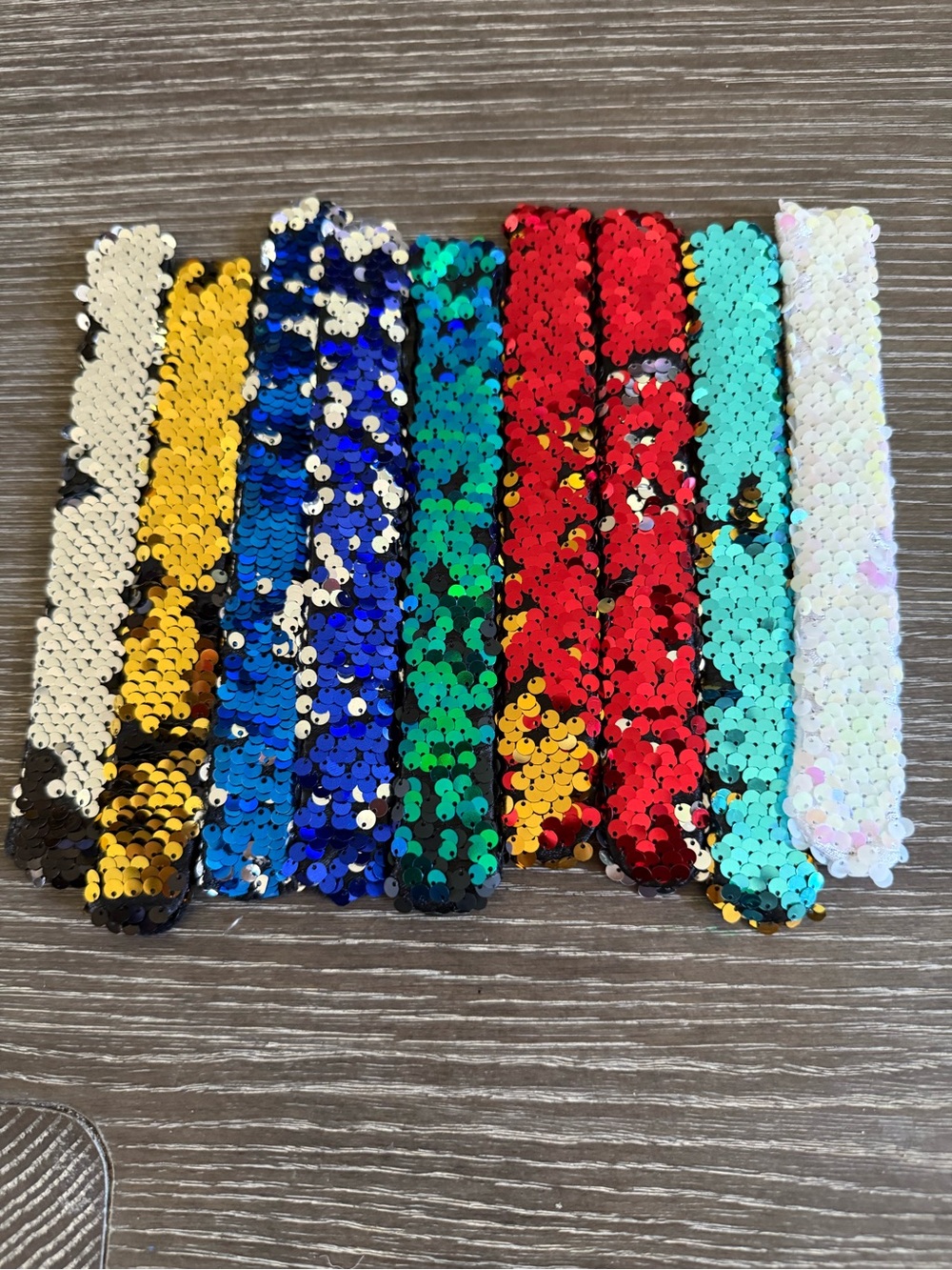 NWOT 9 Sequin Slap Bracelets for Kids party favor